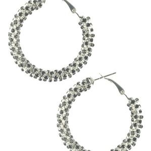 Rhinestone hoop earrings